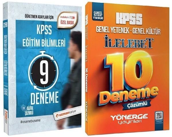 SÜPER FİYAT Uzman Kariyer KPSS Eğitim Bilimleri 9 + Yönerge GYGK 10 Deneme 2 li Set Uzman Kariyer + Yönerge Yayınları