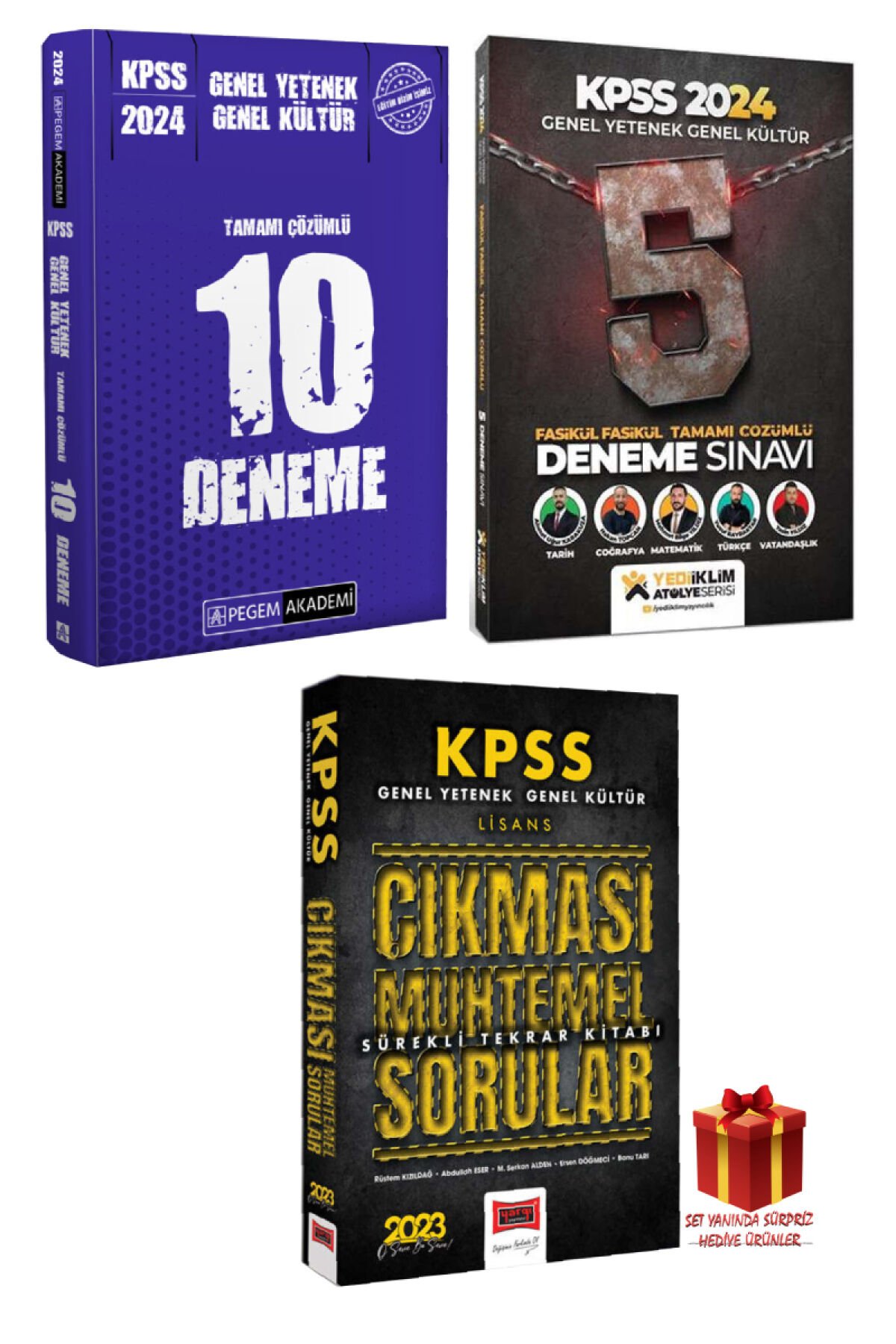 2024 Pegem KPSS Deneme+Yediiklim KPSS Deneme+Yargı Çıkması Muhtemel Sorular+Hediye