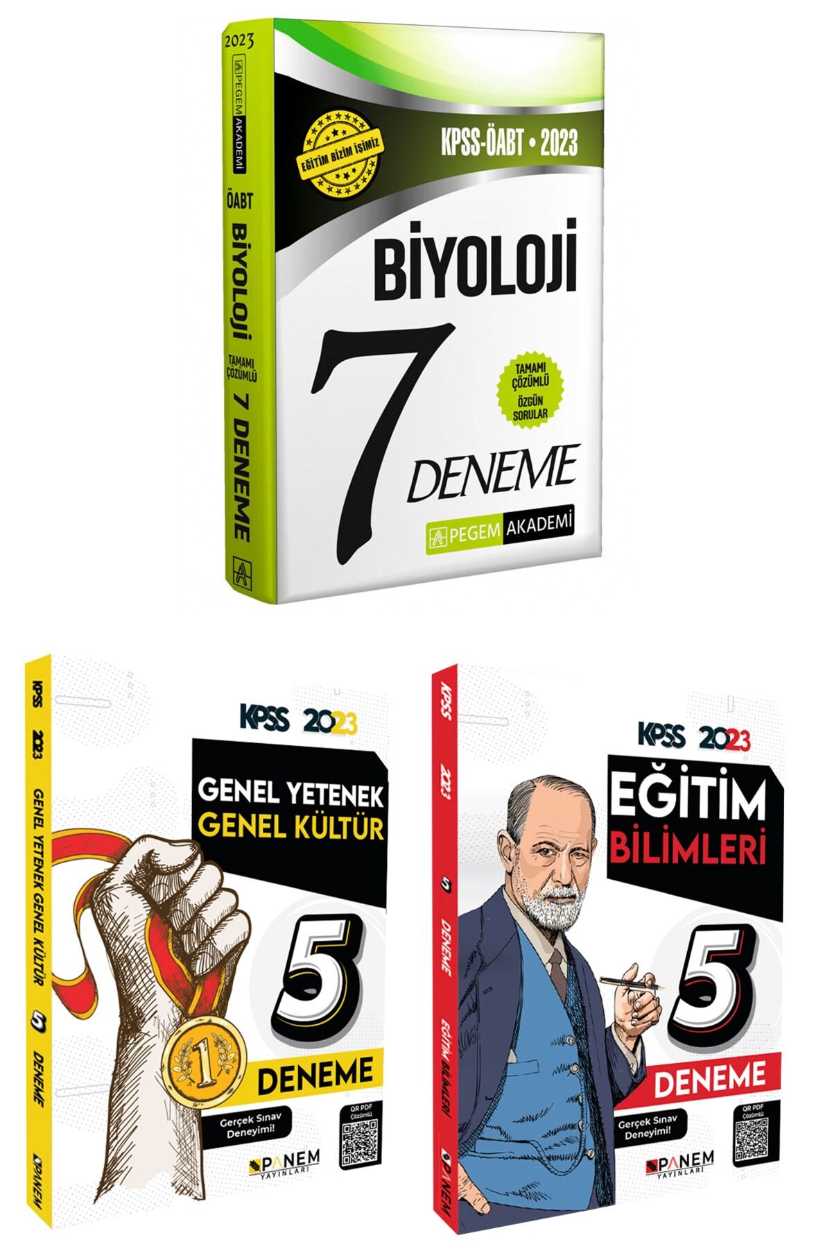 2023 Pegem Biyoloji Deneme+Panem Eğitim 5 Deneme+Panem GKGY 5 Deneme