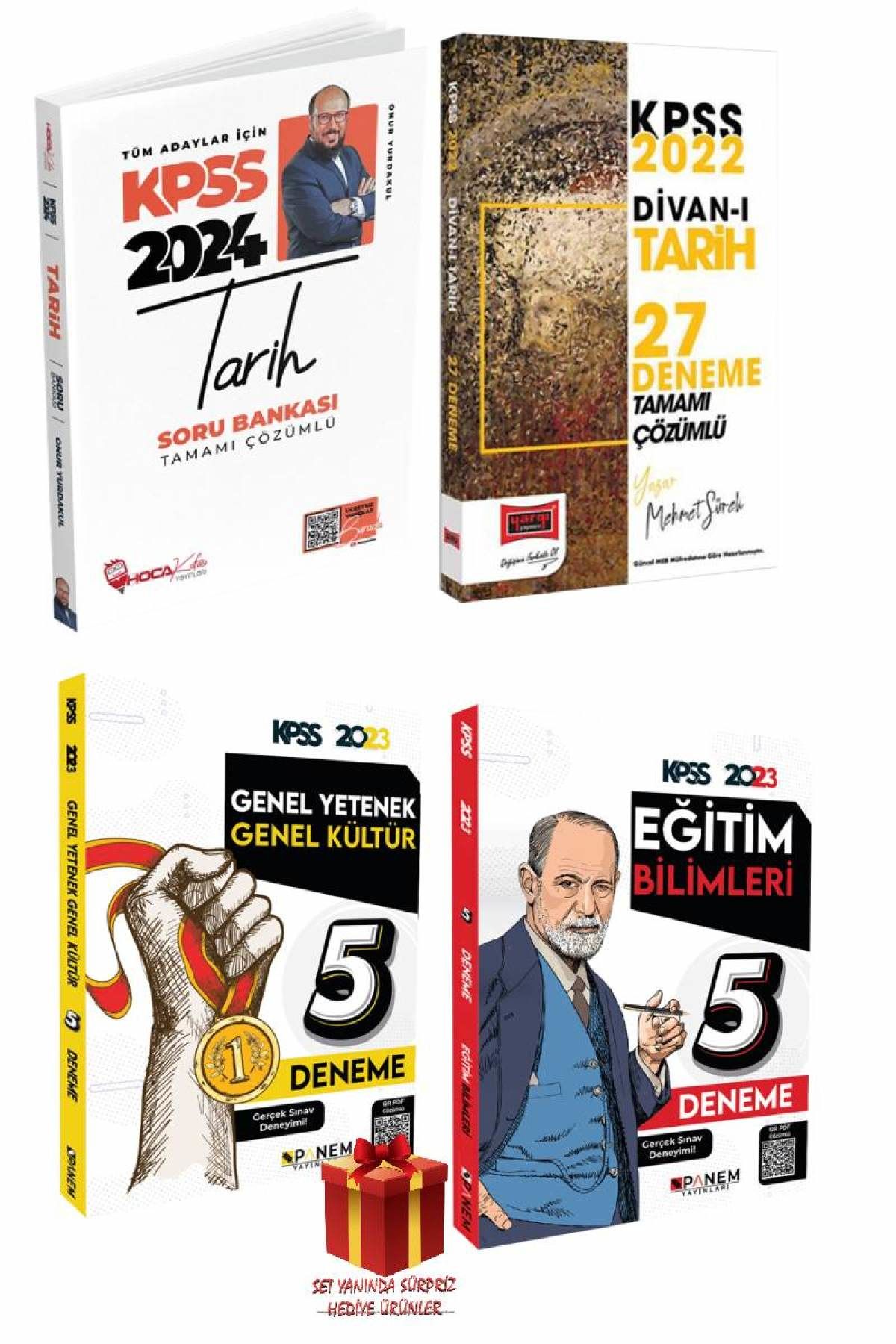 2024 Hoca Kafası Tarih Soru Bankası+27 Deneme+Panem Eğitim 5D+GYGK 5D+Hediye