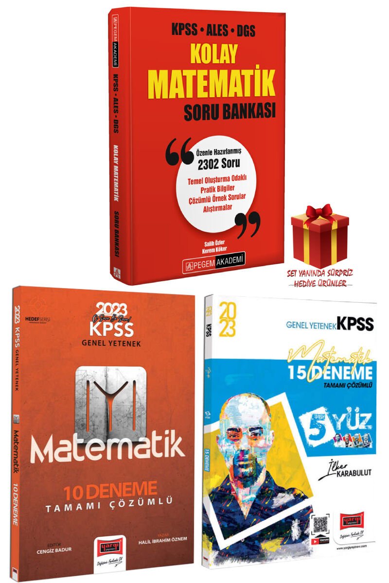 2024 Pegem KPSS Matematik Soru Bankası+Denemeler+Hediye