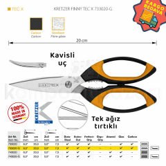 Elyaf Makası 20 cm Sivri Gagalı Ucu Kavisli - 733020.g