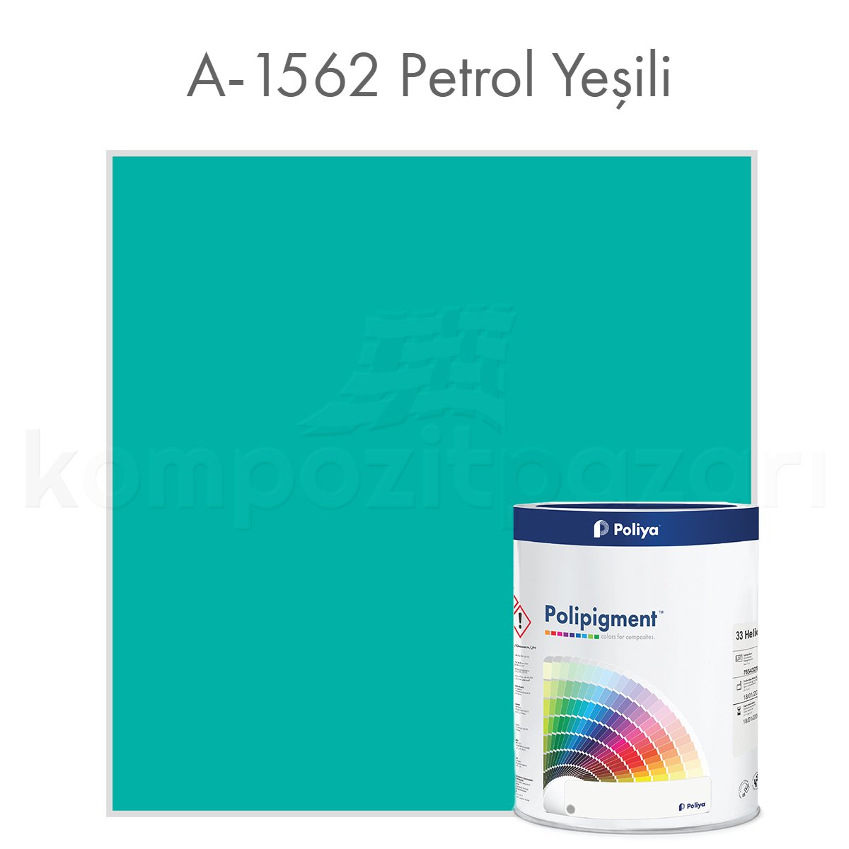 PRO Renk Pigment Pasta Polipigment A-1562 Petrol Yeşili - Net 1 kg - KDV Dahil