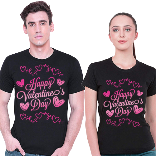 Happy Valentine Days Çift T-Shirt