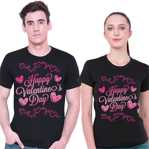 Happy Valentine Days Çift T-Shirt