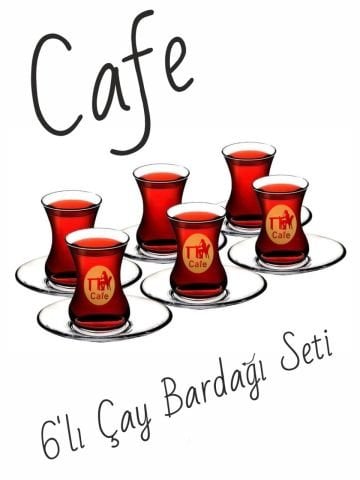 Cafe 6'lı G4U Aida Çay Bardağı Seti
