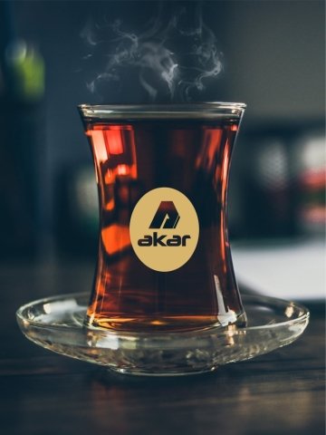 İnşaat firması için Altın renk baskılı çay bardağı