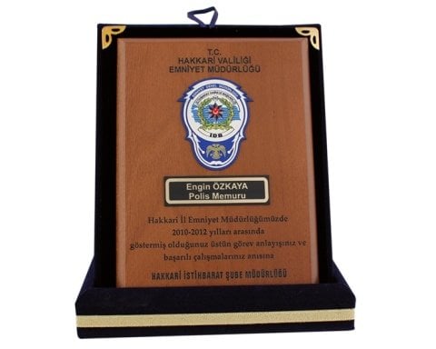 Polis Özel Harekat Ahşap Plaket