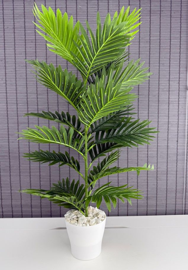 Bahçem Yapay Yapraklı Palmiye Ağacı Plastik Saksılı 23 Yaprak 85cm