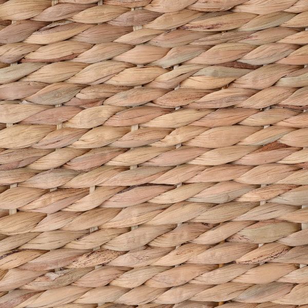 Bahçem Dekoratif Natural Su Sümbülü Hyacinth / Seagrass Hasır Sepet 32x32x32 Cm