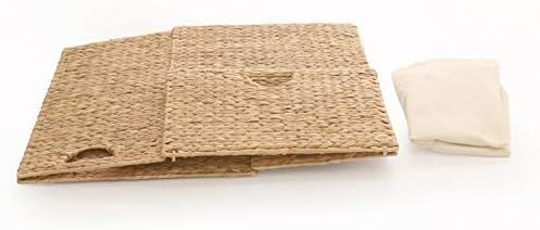 Bahçem Dikdörtgen Katlanabilir Hasır Su Sümbülü Kirli Çamaşır Sepeti