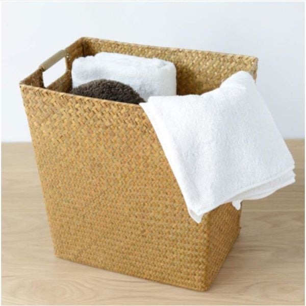 Bahçem Bambu Derin Dikdörtgen Ahşap Kulplu Düzenleyici/sepet/organizer 34*23*35cm 1 Adet