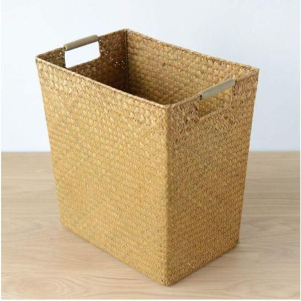 Bahçem Bambu Derin Dikdörtgen Ahşap Kulplu Düzenleyici/sepet/organizer 34*23*35cm 1 Adet