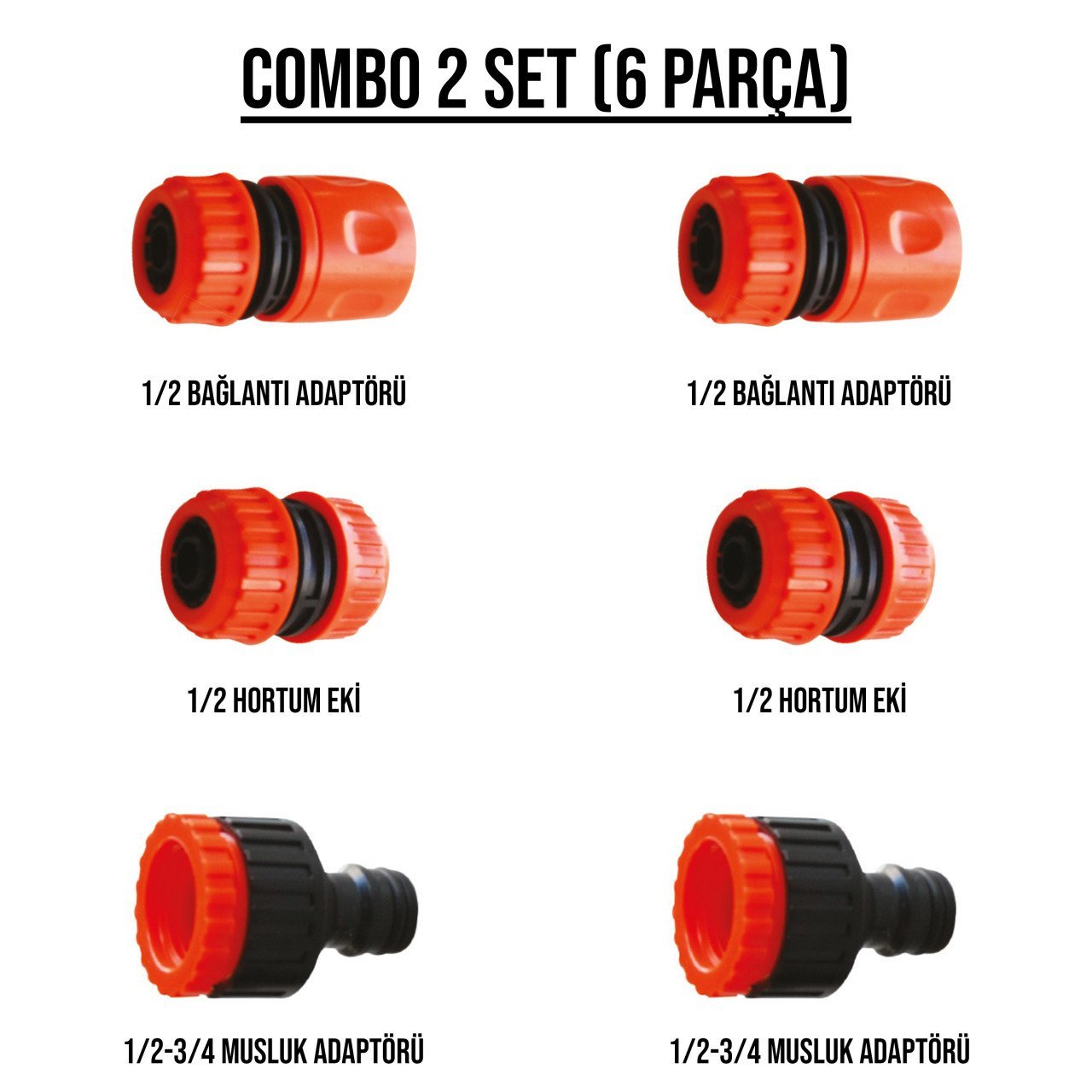 COMBO2 - Bahçem Bağlantı Adaptör Seti 6 Parça