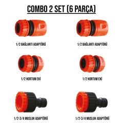 COMBO2 - Bahçem Bağlantı Adaptör Seti 6 Parça