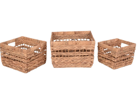 Bahçem Dekoratif Water Hyacinth / Su Sümbülü Sepet 3'lü Takım Set
