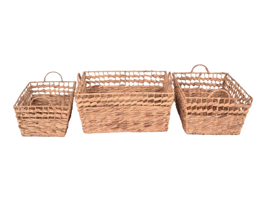 Bahçem Dekoratif Water Hyacinth/Su Sümbülü Sepet 3'Lü Set