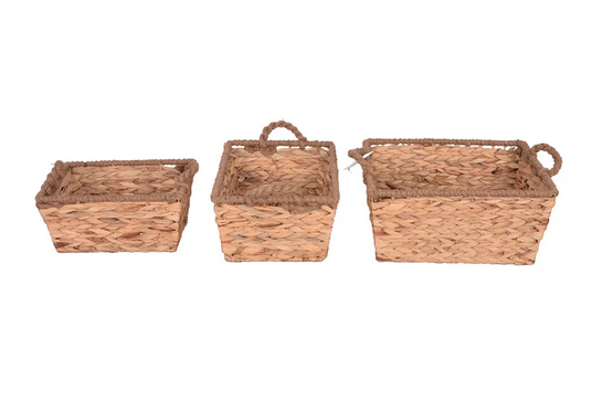 Bahçem Dekoratif Water Hyacinth / Su Sümbülü Sepet 3'Lü Set