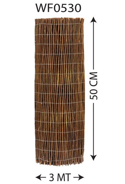 WF0530 - Ahşap Çevirme Çiti 0,5X3Mt