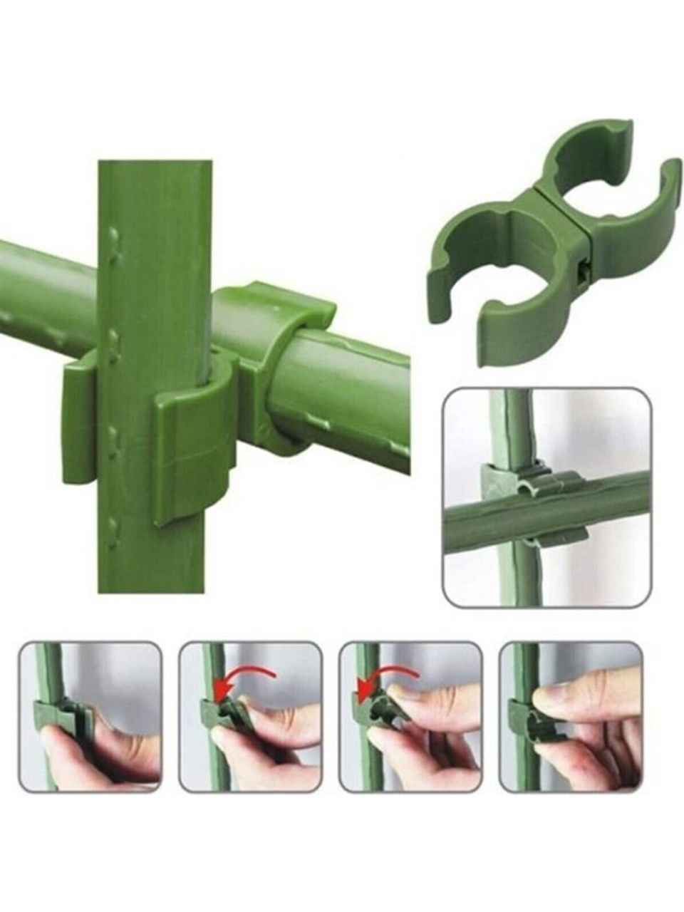 Bahçem Bitki Destek Çubuğu Bağlantı Konnektörü Çok Fonksiyonlu 8mm 6 Ad