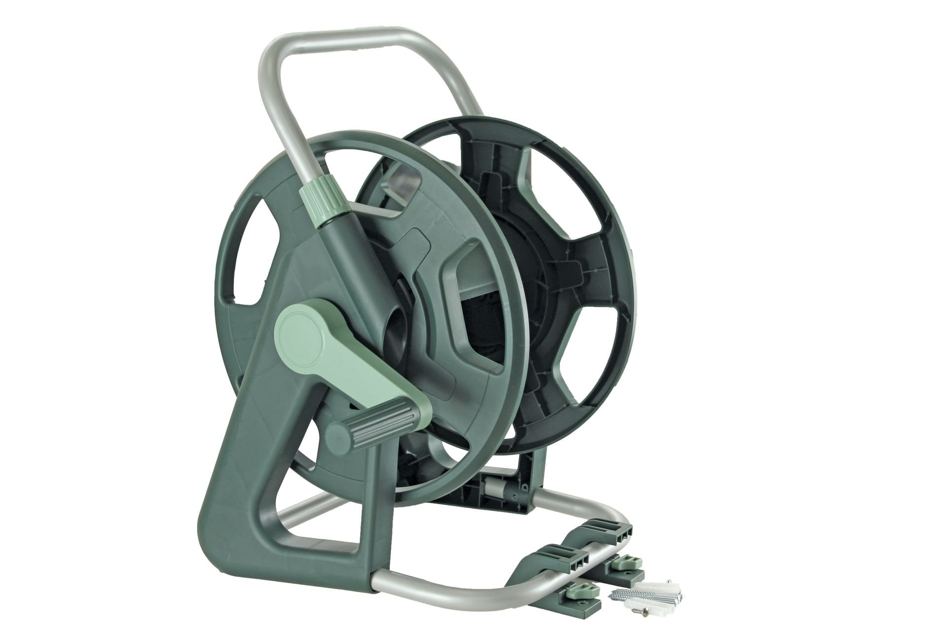 Bahçem Premium Garden Seri Sehpalı Duvara Asılabilen Hortum Toplama Makarası + Duvar Askı Aparatı (Hortumsuz)