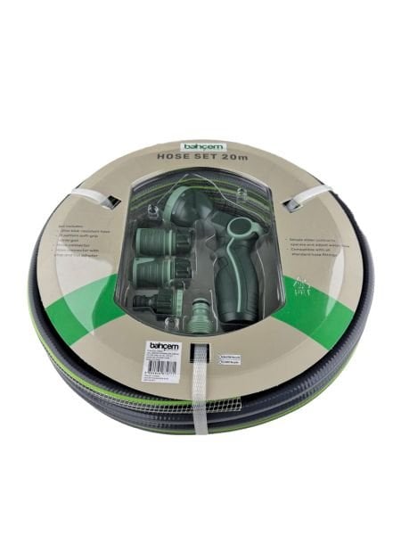 Bahçem Bahçe Hortumu 1/2'' 20mt + 4 Fonksiyonlu Sulama Tabancası Seti