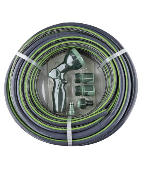 Bahçem Bahçe Hortumu 1/2'' 20mt + 4 Fonksiyonlu Sulama Tabancası Seti