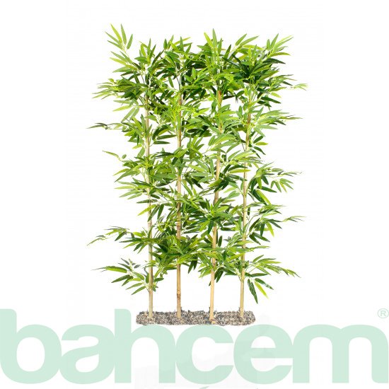 Yapay Yapraklı Dekoratif Bambu Çubuğu 180 cm 5 Adet