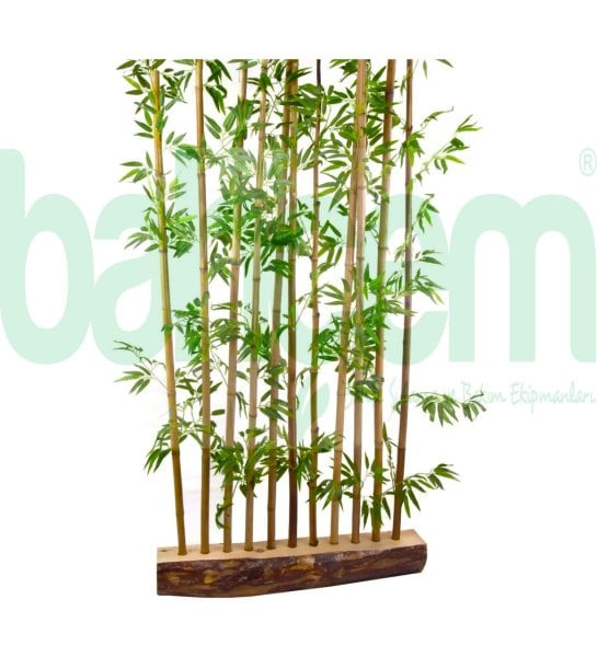 Yapay Yapraklı Dekoratif Bambu Çubuğu 180 cm 5 Adet