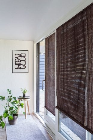 Bambu Stor Perde 90x180 cm Koyu Kahverengi