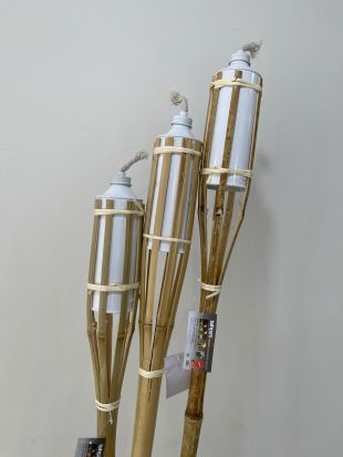 Bambu Meşale Beyaz Dekoratif 150cm 20-24mm 2 Adet