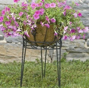 Metal Ferforje Saksılık Çiçeklik Dekoratif Saksı Standı 1 Adet 26x26x37cm