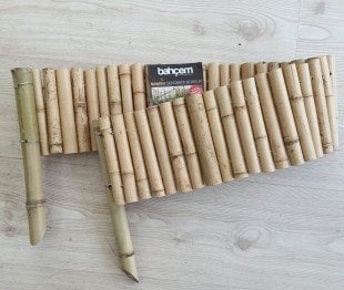 Bambu Dekoratif Bordür Sınır Bahçe Çiti Kazıklı 15cmx1mt