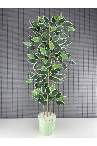 Bahçem Yapay Yoğun Yapraklı Dekoratif Benjamin Ağacı 3 Gövde 95cm