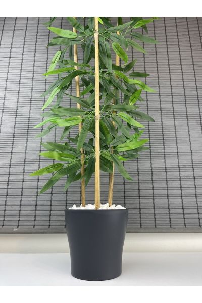 Dekoratif Yapay Yapraklı 3 Gövde Bambu Ağacı 110cm Yeni Ürün %100 Orjinal Bambu