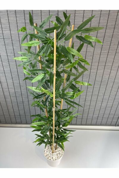 Dekoratif Yapay Yapraklı 3 Gövde Bambu Ağacı 110cm Yeni Ürün %100 Orjinal Bambu