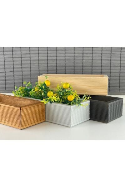 Ahşap Mutfak Düzenleyici/Ahşap Kutu,mutfak,Çiçeklik Dekorasyon 34X14 1 Adet