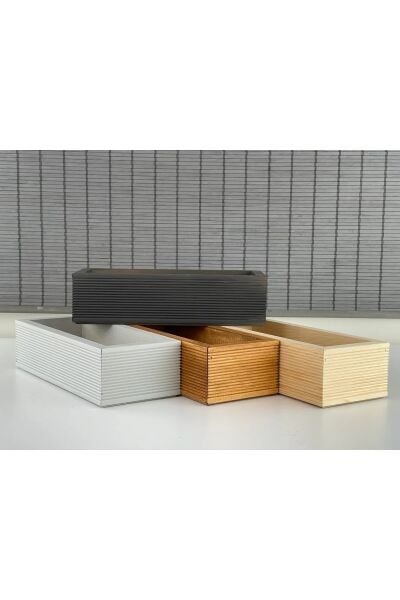 Ahşap Mutfak Düzenleyici/Ahşap Kutu,mutfak,Çiçeklik Dekorasyon 34X14 1 Adet