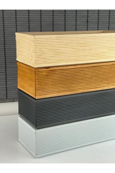 Ahşap Mutfak Düzenleyici/Ahşap Kutu,mutfak,Çiçeklik Dekorasyon 34X14 1 Adet