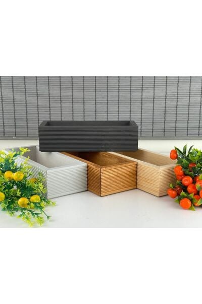 Ahşap Mutfak Düzenleyici/Ahşap Kutu,mutfak,Çiçeklik Dekorasyon 34X14 1 Adet