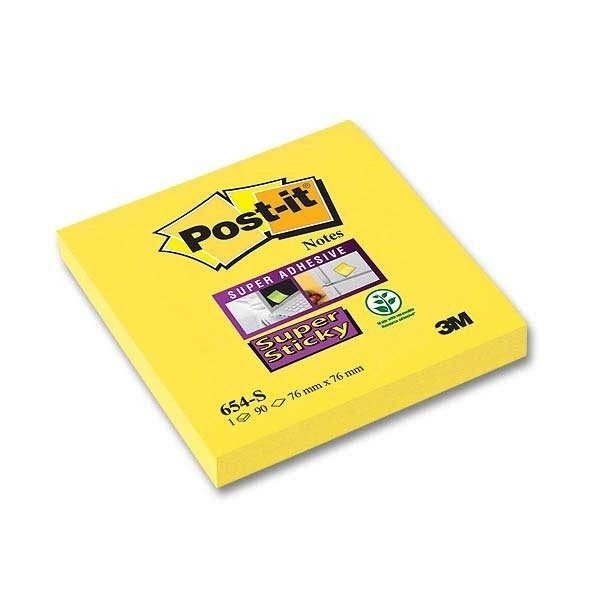Post-it 654 Yapışkanlı Not Kağıdı 76x76mm 90 Sayfa Koyu Sarı