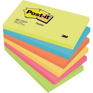 Post-it 655-TFEN Yapışkanlı Not Kağıdı 6'lı Set