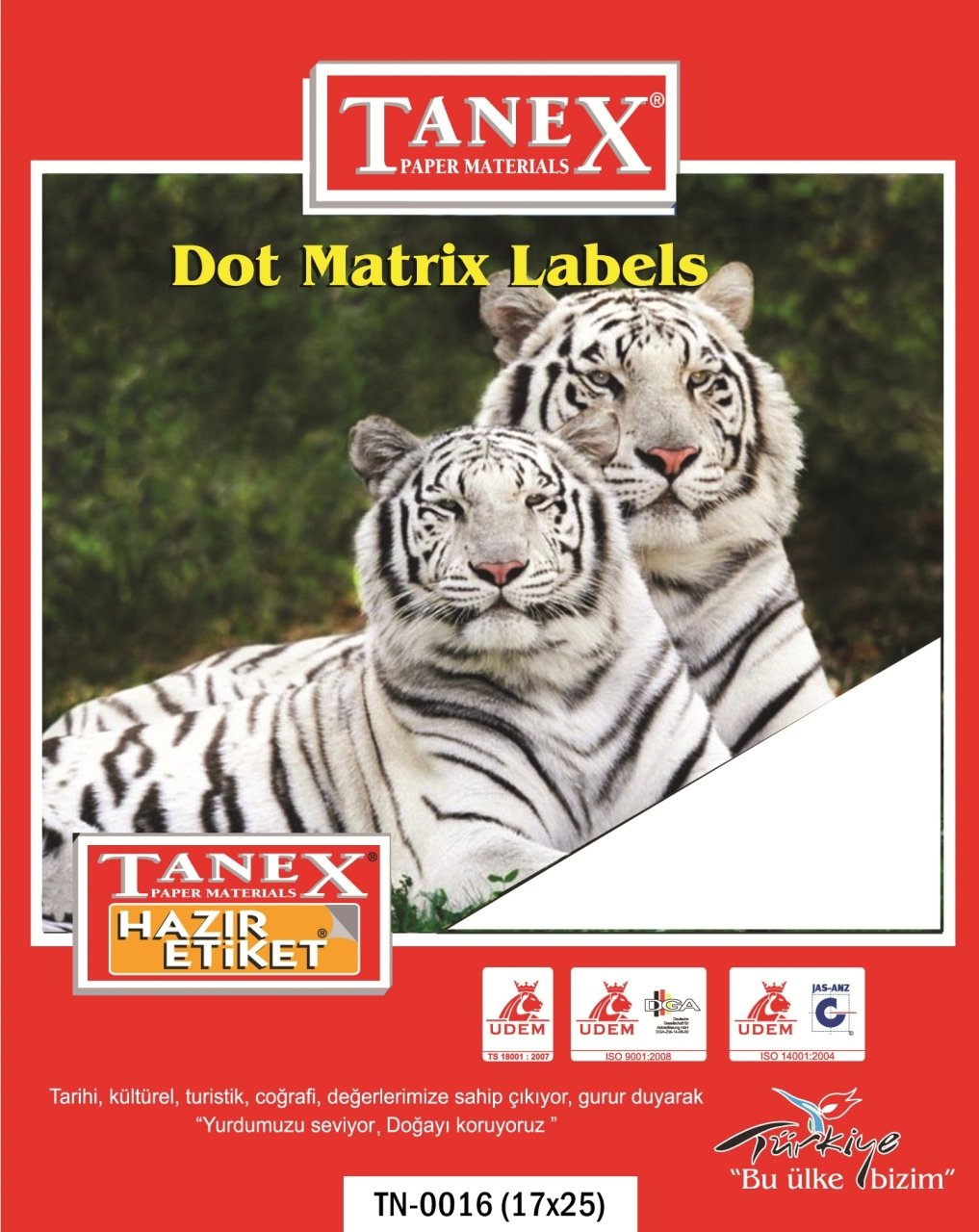 Tanex Sürekli Form Etiketi TN-0016