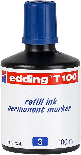 Edding T-100 Permanent Kalem Mürekkebi Mavi 100 ml