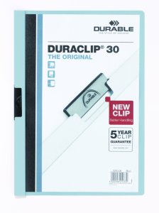 Durable Duraclip 30 Sayfa Kapasiteli Sıkıştırmalı Dosya Mavi