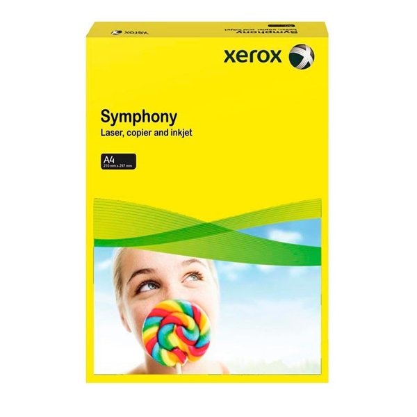 Xerox Symphony  Renkli Fotokopi Kağıdı  A4 80gr Koyu Sarı