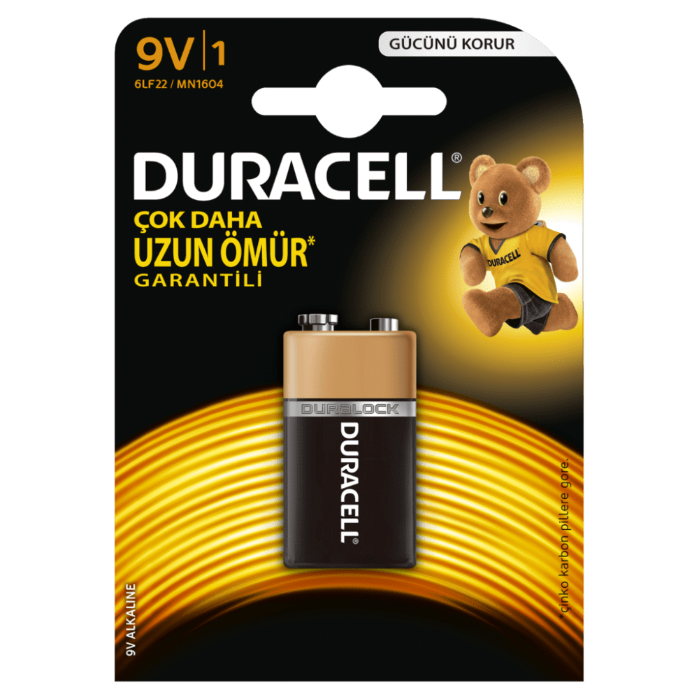 DURACELL PİL 9 VOLT TEKLİ