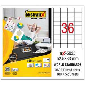 Ekstrafix Fix-5035 52.5X33 Laser Etiket