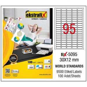 Ekstrafix Fix-5095 30x12 Laser Etiket
