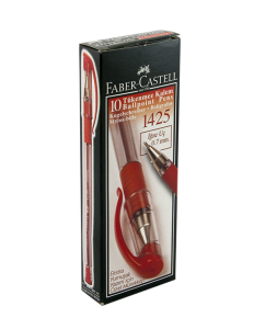 Faber Castell 1425 Tükenmez Kalem 10'lu Kırmızı